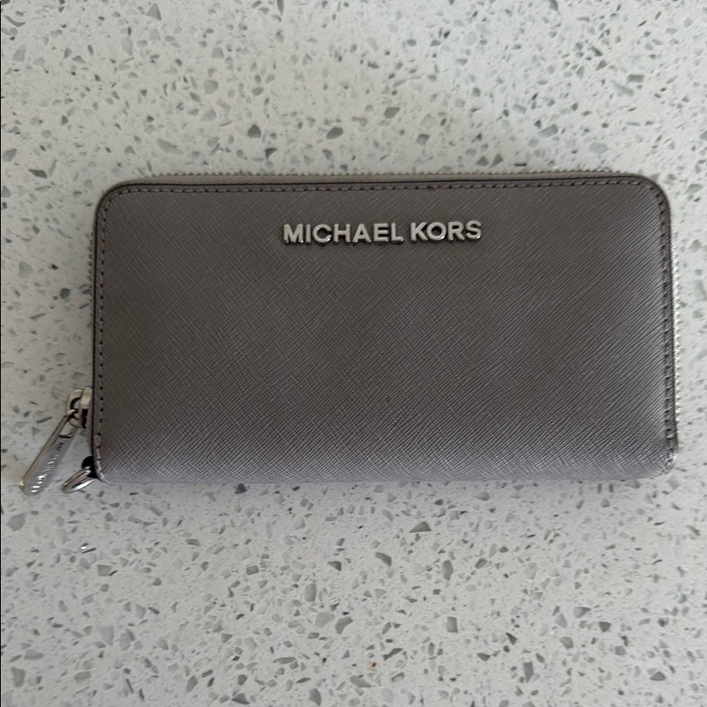 Michael Kors Charcoal Zip-Around Wallet